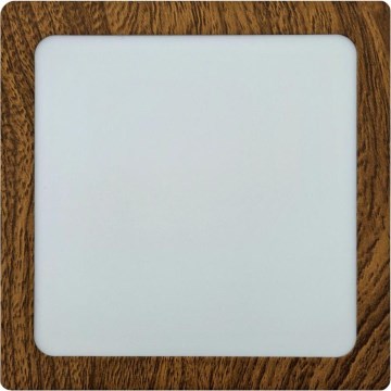 LED Laevalgusti BLOCK LED/12W/230V 4200K 16,3x16,3 cm pruun