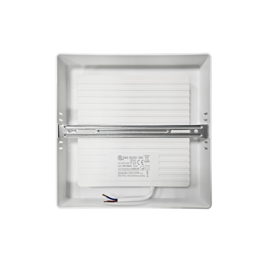 LED Laevalgusti BLOCK LED/18W/230V 4000K 21,4x21,4 cm valge