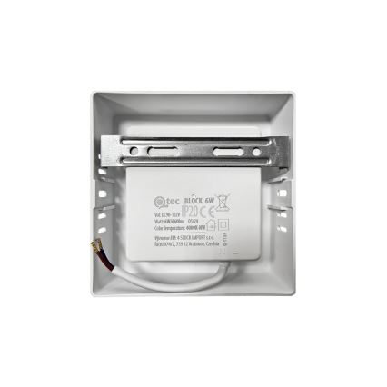 LED Laevalgusti BLOCK LED/6W/230V 4000K 12x12 cm valge