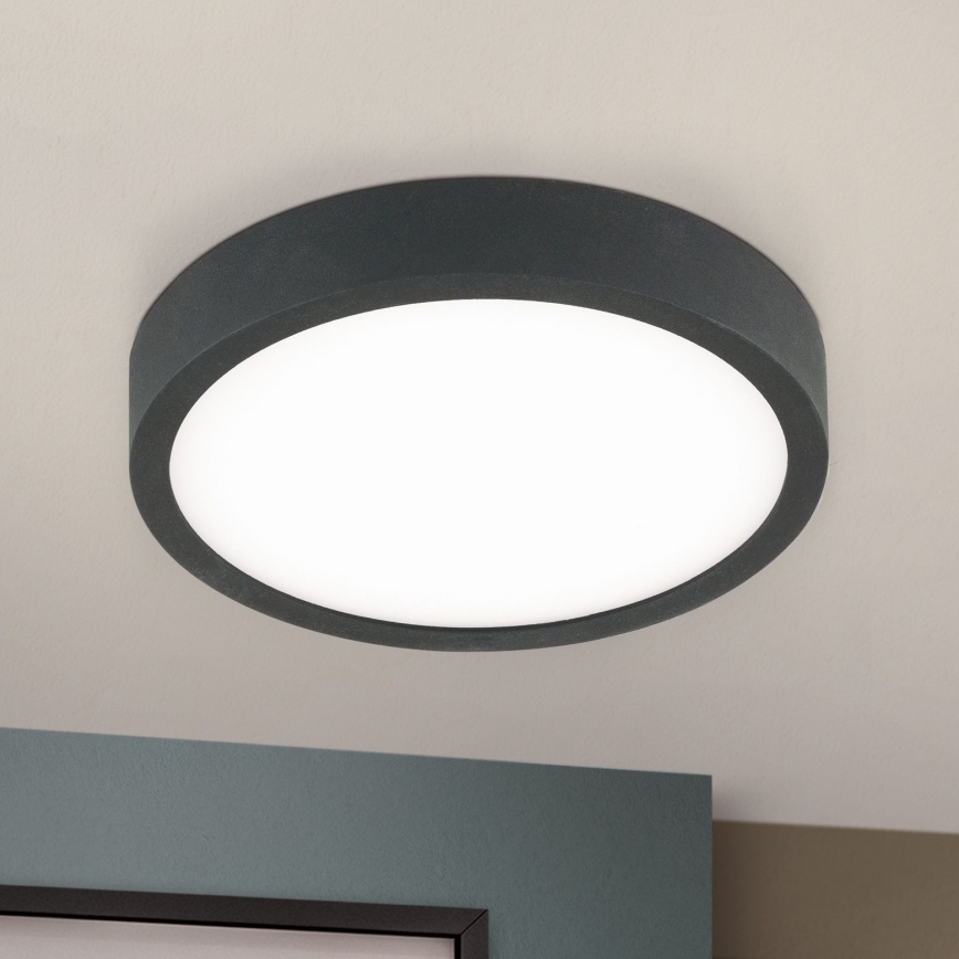 LED Laevalgusti BULLY LED/12W/230V d. 14 cm must