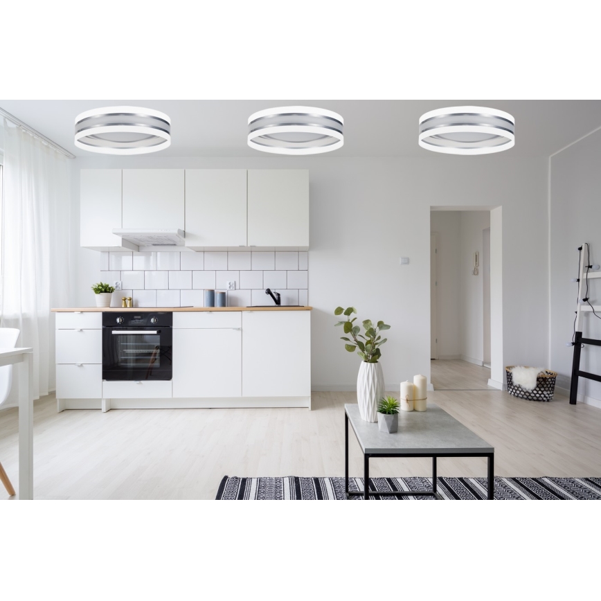 LED Laevalgusti CORAL 1xLED/24W/230V valge/hõbe