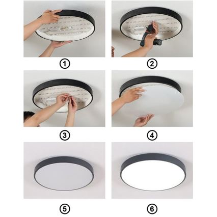 LED Laevalgusti FELIZ LED/30W/230V 4000K d. 30 cm must