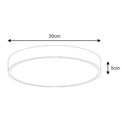 LED Laevalgusti FELIZ LED/30W/230V 4000K d. 30 cm must