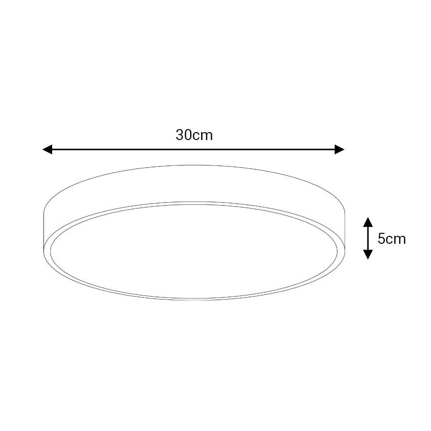 LED Laevalgusti FELIZ LED/30W/230V 4000K d. 30 cm must