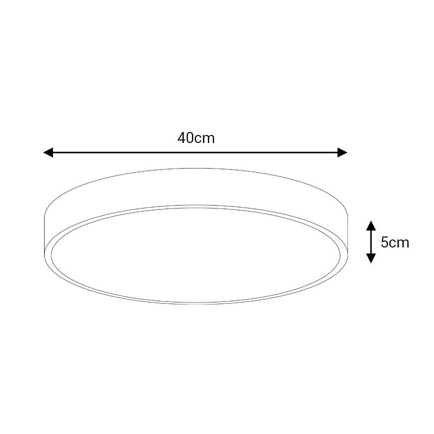 LED Laevalgusti FELIZ LED/40W/230V 4000K d. 40 cm must