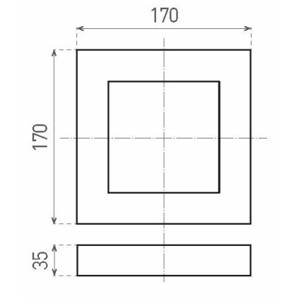 LED Laevalgusti FENIX LED/12W/230V 2800K 17 cm