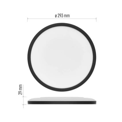 LED Laevalgusti FLORI LED/18W/230V 4000K must d. 29 cm
