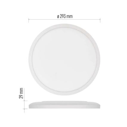 LED Laevalgusti FLORI LED/18W/230V 4000K valge d. 29 cm