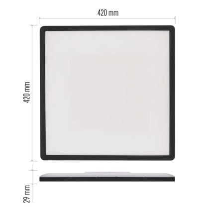 LED Laevalgusti FLORI LED/22W/230V 4000K must 42x42 cm