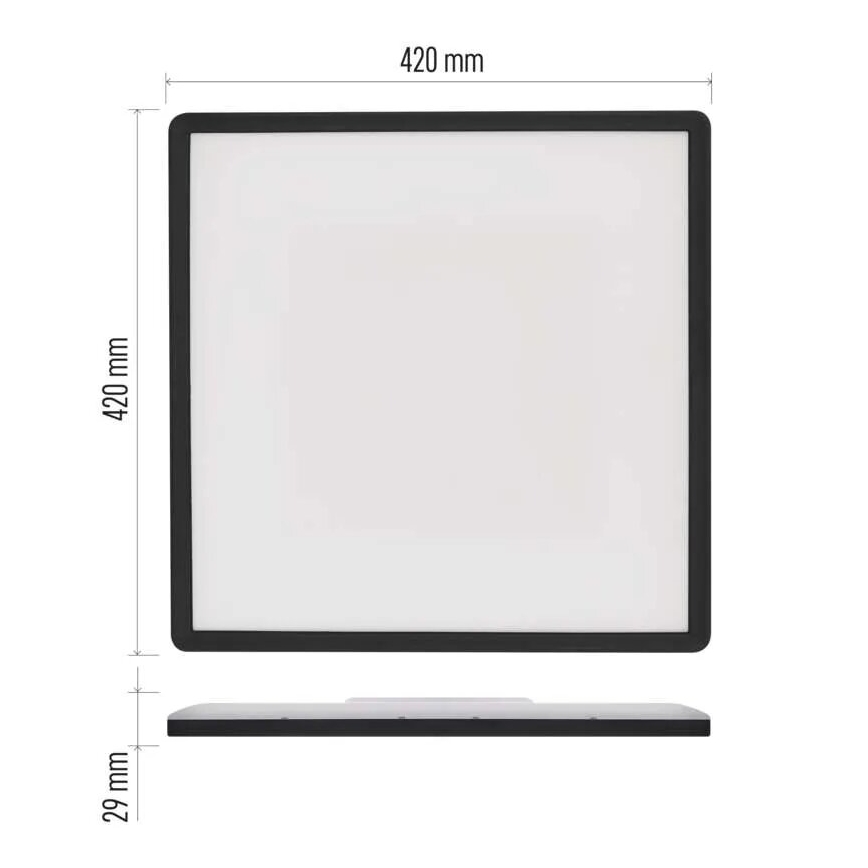 LED Laevalgusti FLORI LED/22W/230V 4000K must 42x42 cm