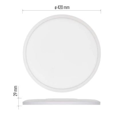 LED Laevalgusti FLORI LED/22W/230V 4000K valge d. 42 cm