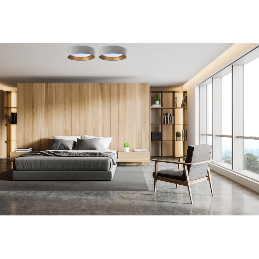 LED Laevalgusti GALAXY 1xLED/24W/230V d. 44 cm hall/kuldne