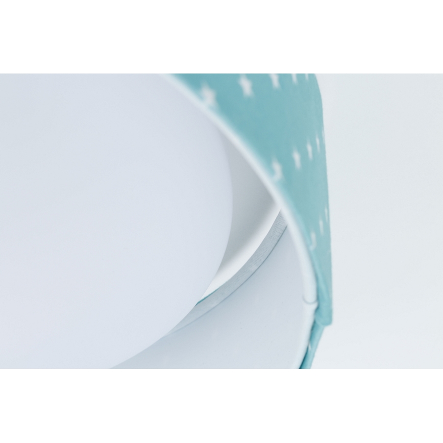 LED Laevalgusti lastetuppa GALAXY KIDS LED/24W/230V tähed türkiis/valge