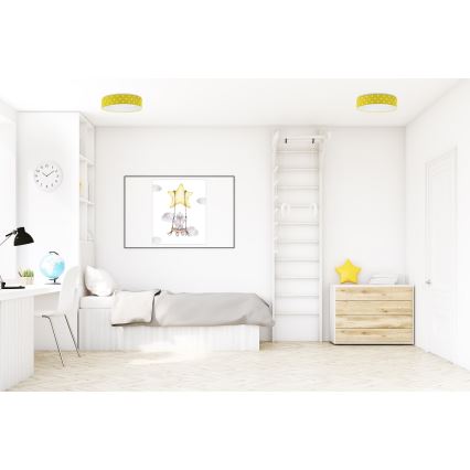 LED Laevalgusti lastetuppa GALAXY KIDS LED/24W/230V täpid kollane/valge
