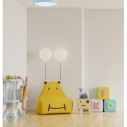 LED Laevalgusti lastetuppa GALAXY KIDS LED/24W/230V täpid türkiis/valge