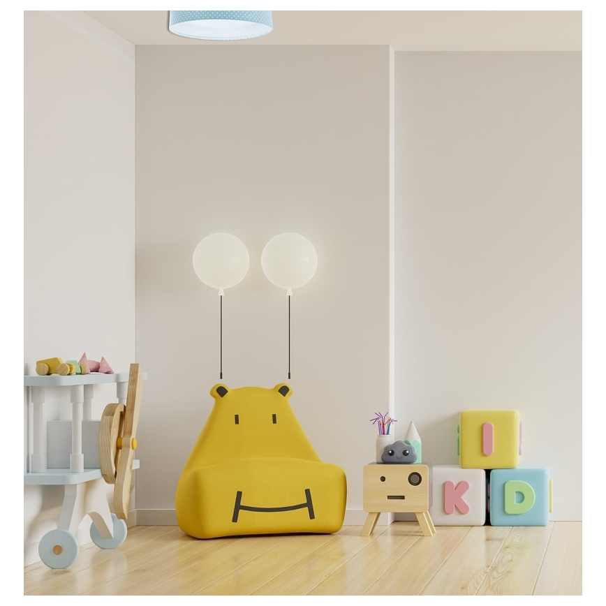 LED Laevalgusti lastetuppa GALAXY KIDS LED/24W/230V täpid türkiis/valge