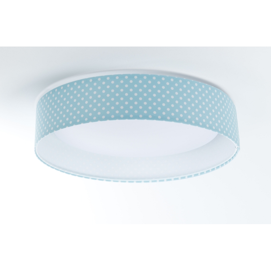 LED Laevalgusti lastetuppa GALAXY KIDS LED/24W/230V täpid türkiis/valge