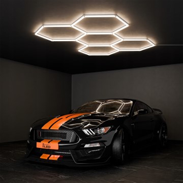 LED laevalgusti HEXAGON LED/192W/85-265V 4000K 298x209 cm CRI 90 IP54 valge