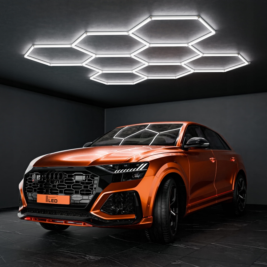 LED laevalgusti HEXAGON LED/280W/85-265V 6500K 313x298 cm CRI 90 IP54 valge