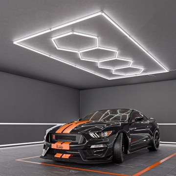 LED laevalgusti HEXAGON LED/426W/85-265V 6500K 484x243 cm CRI 90 IP44 valge