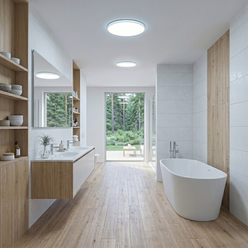 LED laevalgusti HUGO LED/16/24/32W/230V 3000/4000/6500K läbimõõt 37 cm IP54 valge