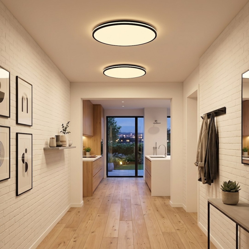 LED laelamp HUGO LED/21/32/42W/230V 3000/4000/6500K läbimõõt 45 cm IP54 must