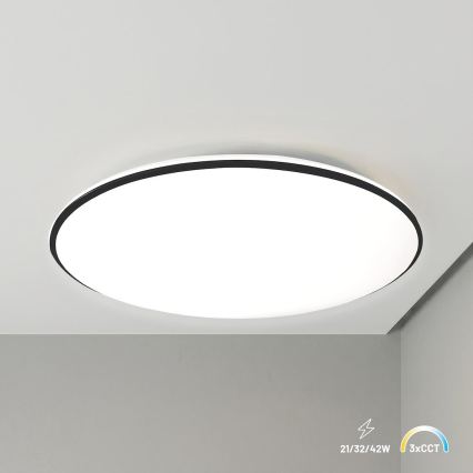 LED laelamp HUGO LED/21/32/42W/230V 3000/4000/6500K läbimõõt 45 cm IP54 must
