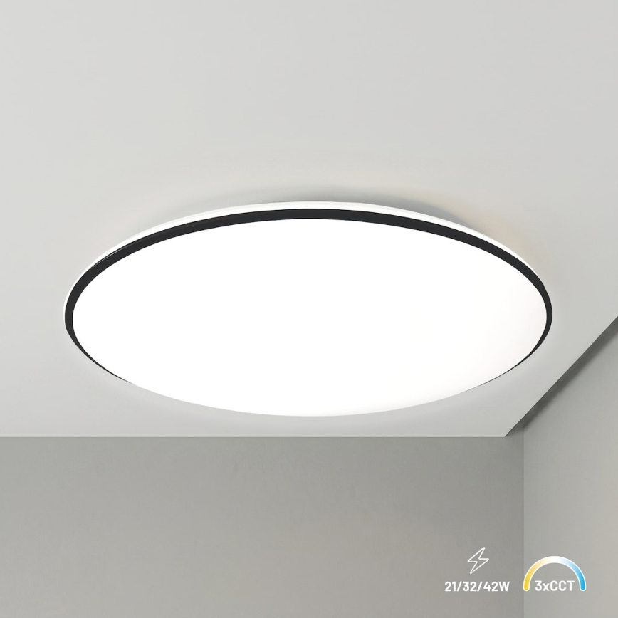 LED laelamp HUGO LED/21/32/42W/230V 3000/4000/6500K läbimõõt 45 cm IP54 must