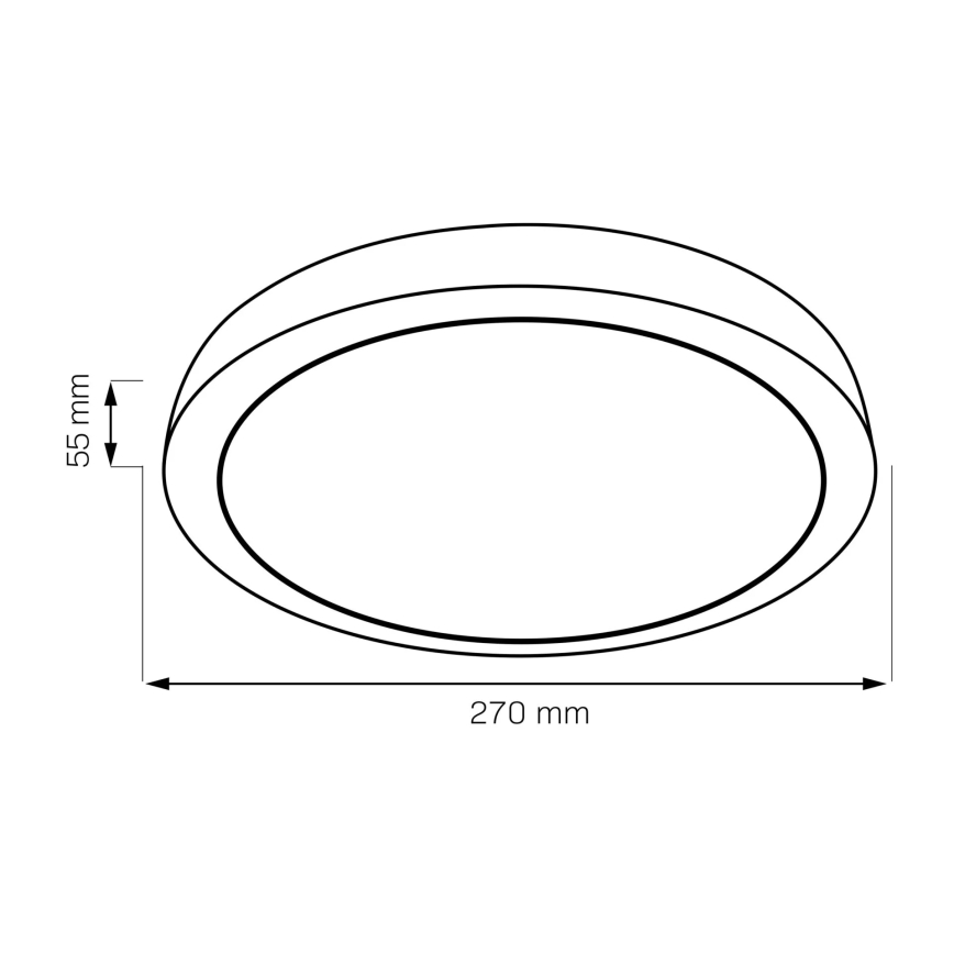 LED Laevalgusti JANUSZ LED/12W/230V d. 27 cm IP44 tamm