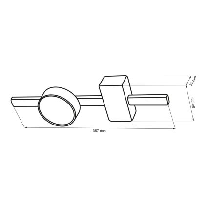 LED Laevalgusti JOY 1xGX53/6W/230V must