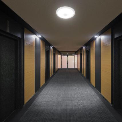 LED Laevalgusti koos anduriga SAMSUNG CHIP LED/12W/230V 3000/4000/6000K d. 29 cm valge