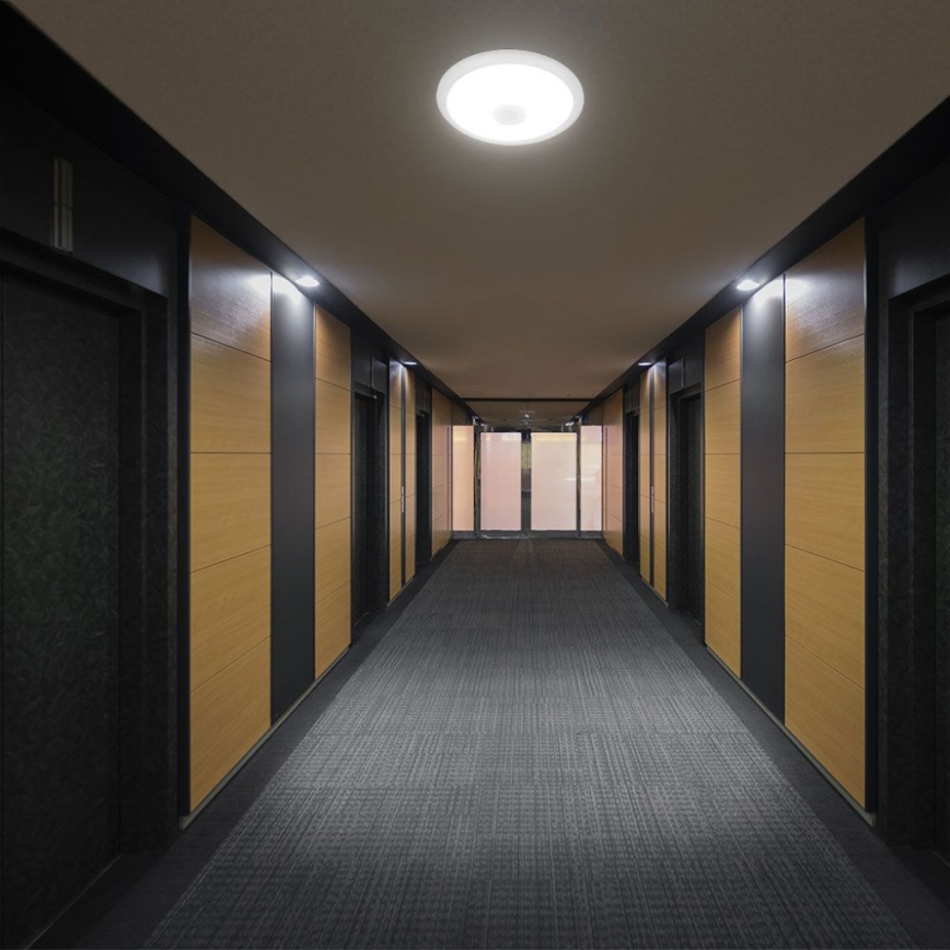 LED Laevalgusti koos anduriga SAMSUNG CHIP LED/12W/230V 3000/4000/6000K d. 29 cm valge