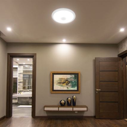 LED Laevalgusti koos anduriga SAMSUNG CHIP LED/12W/230V 3000/4000/6000K d. 29 cm valge