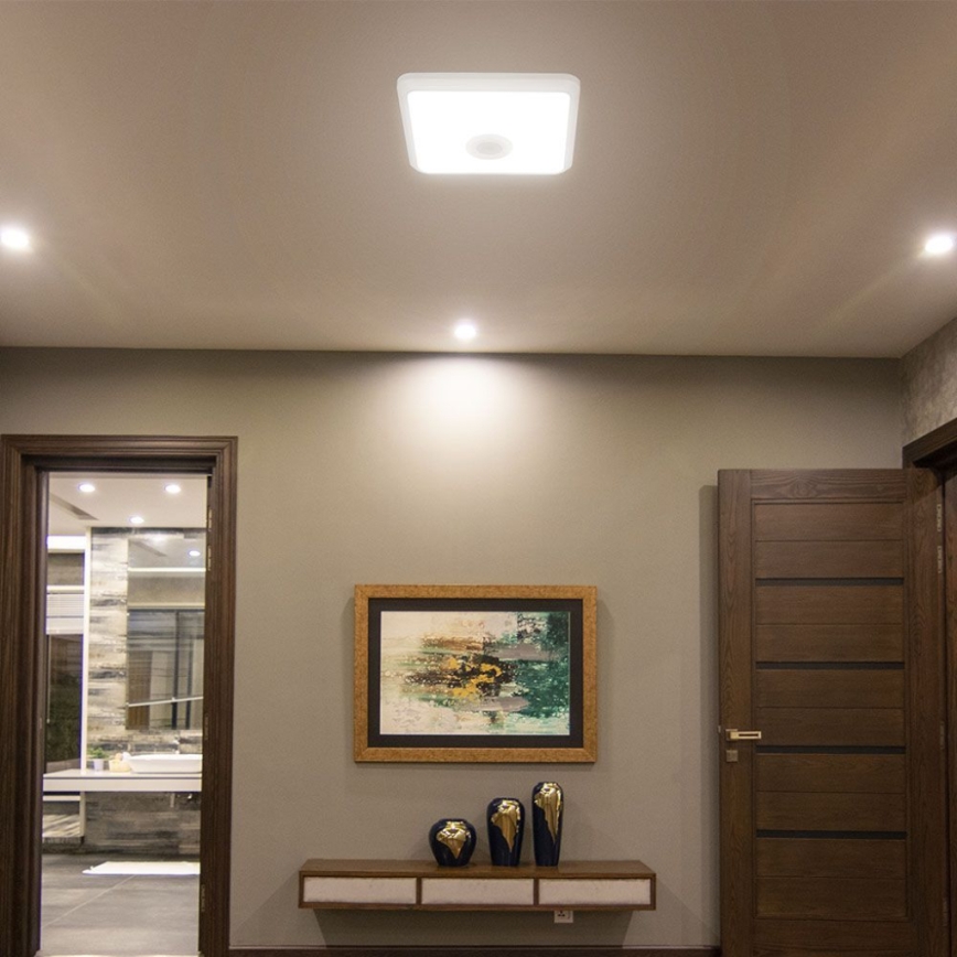 LED Laevalgusti koos anduriga SAMSUNG CHIP LED/12W/230V 3000/4000/6000K valge