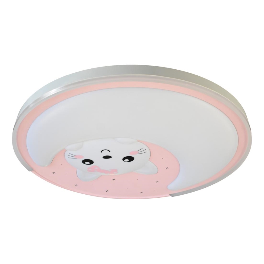 LED Laevalgusti lastele MOONCAT LED/34W/230V roosa