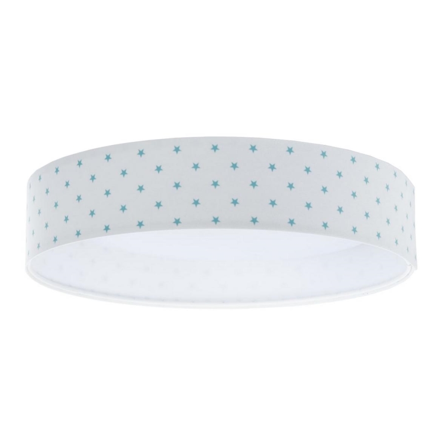 LED Laevalgusti lastetuppa GALAXY KIDS LED/24W/230V tähed valge/türkiis