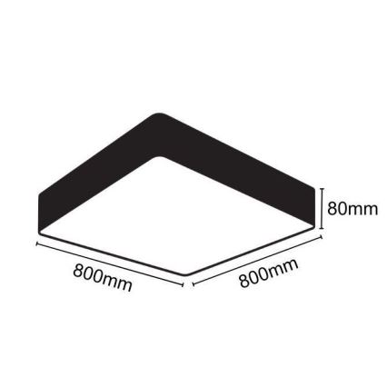 LED Laevalgusti LED/110W/230V 4000K 80x80 cm