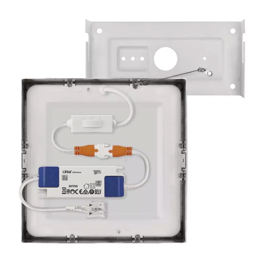 LED Laevalgusti NEXXO LED/12,5W/230V 3000/3500/4000K 17x17 cm läikiv kroom