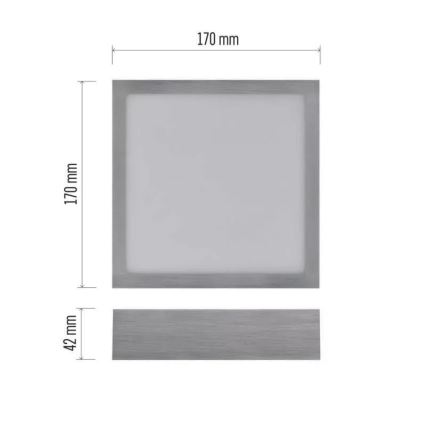 LED Laevalgusti NEXXO LED/12,5W/230V 3000/3500/4000K 17x17 cm läikiv kroom