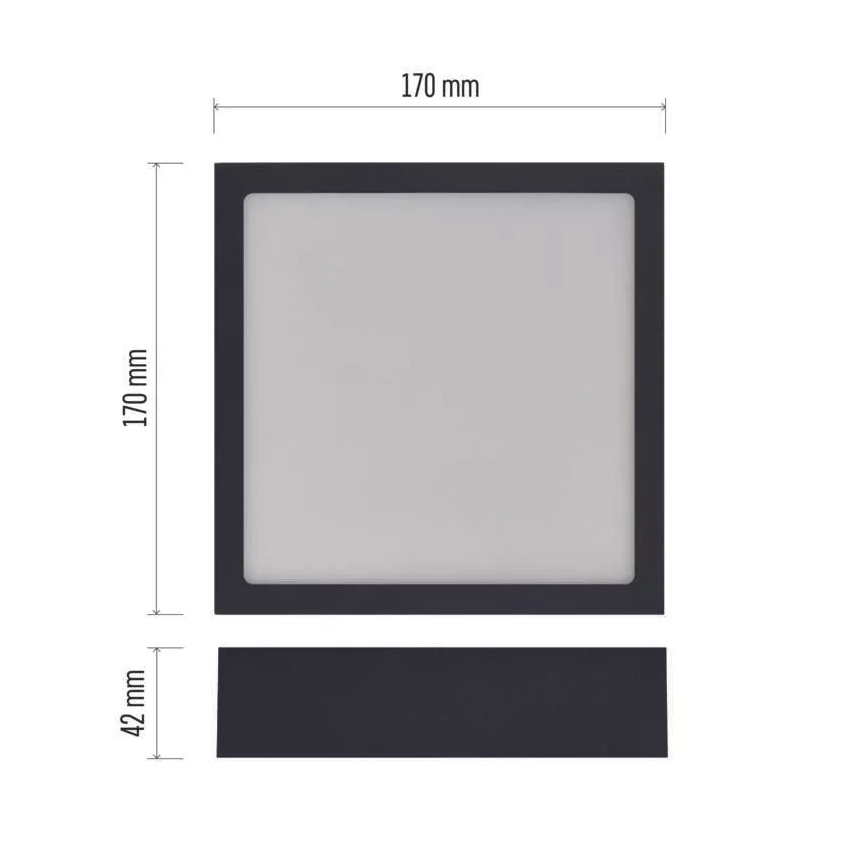 LED Laevalgusti NEXXO LED/12,5W/230V 3000/3500/4000K 17x17 cm must