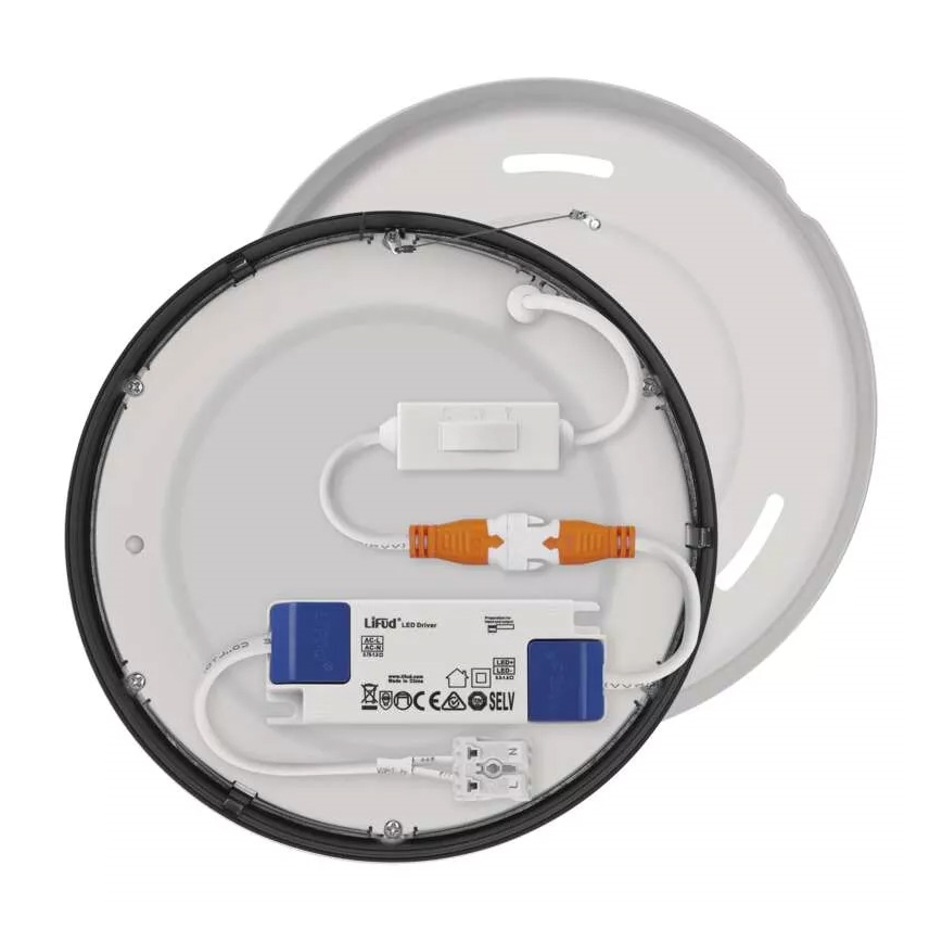 LED Laevalgusti NEXXO LED/12,5W/230V 3000/3500/4000K d. 17 cm must
