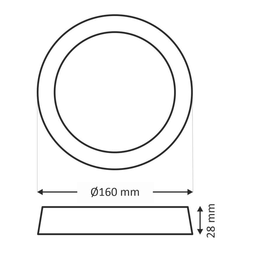 LED Laevalgusti LED/12W/230V 4200K d. 16 cm valge