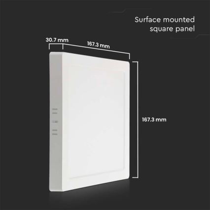 LED Laevalgusti LED/12W/230V 6500K 16,7x16,7 cm valge