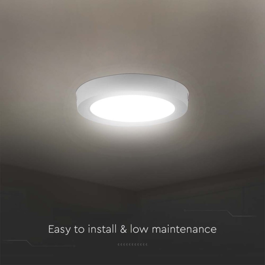 LED Laevalgusti LED/12W/230V 6500K d. 16,7 cm valge