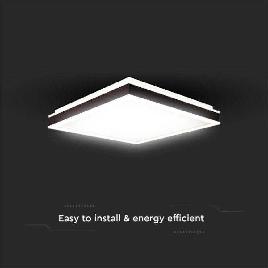 LED Laevalgusti LED/18W/230V 4000K 35x35 cm must