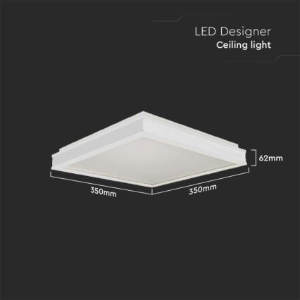 LED Laevalgusti LED/18W/230V 4000K 35x35 cm valge