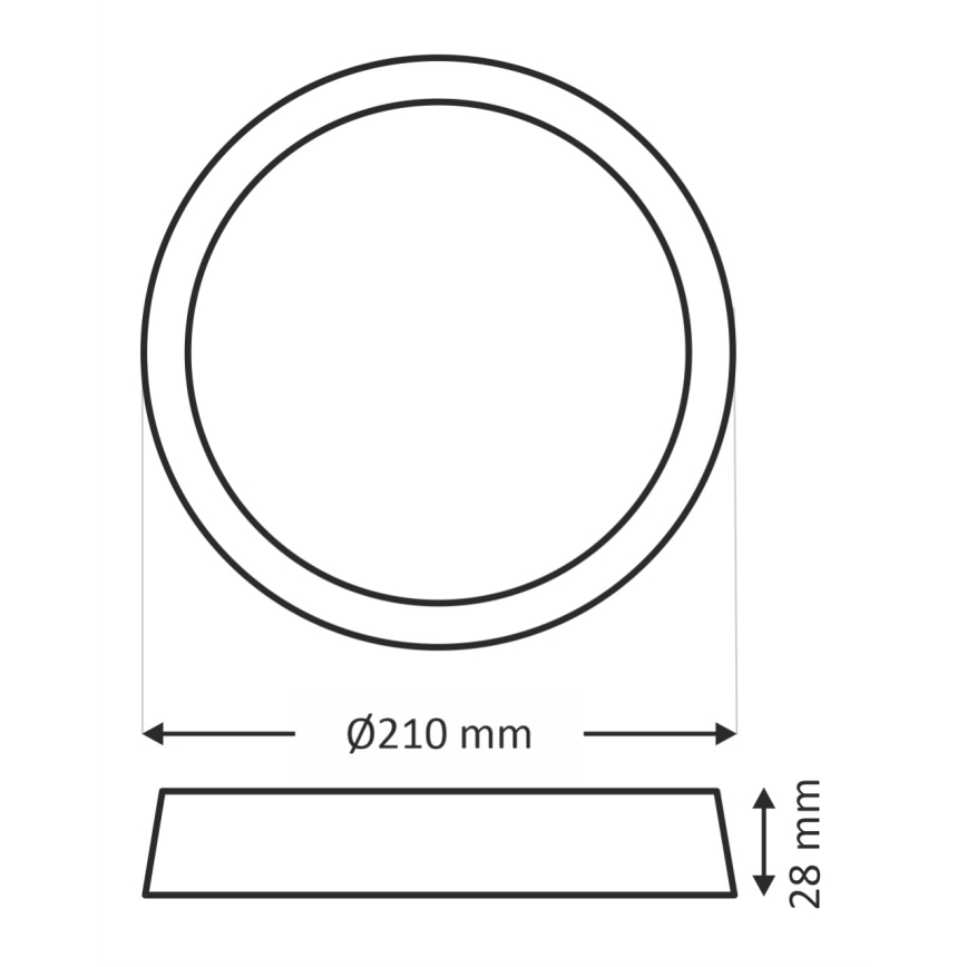 LED Laevalgusti LED/18W/230V 4200K d. 21 cm valge