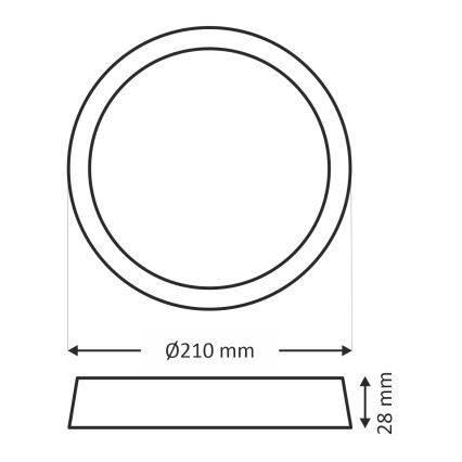 LED Laevalgusti LED/18W/230V 4200K d. 21 cm valge