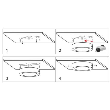LED Laevalgusti LED/18W/230V 4200K d. 21 cm valge