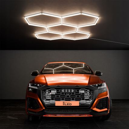 LED laevalgusti HEXAGON LED/192W/85-265V 4000K 298x209 cm CRI 90 IP54 valge